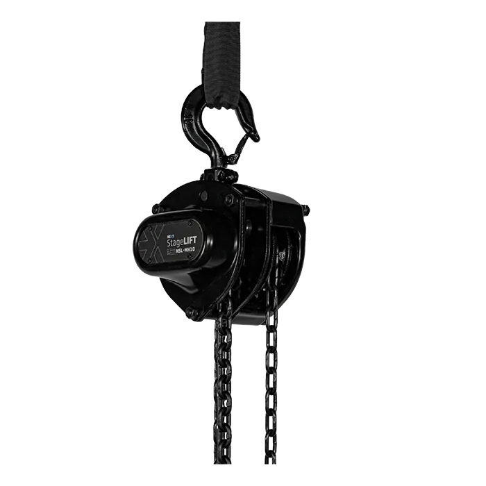 NSL-MH10 + BC 10M Manual Chain Hoist 1T – 10 M – All black housing and chains